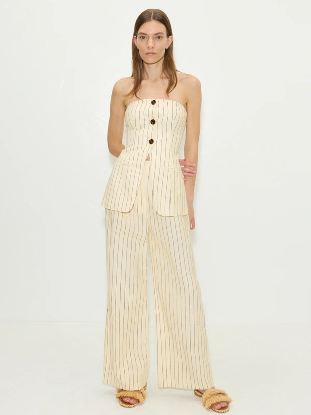 Simon Miller Mori Strapless Linen Top & Bloon Linen Pant